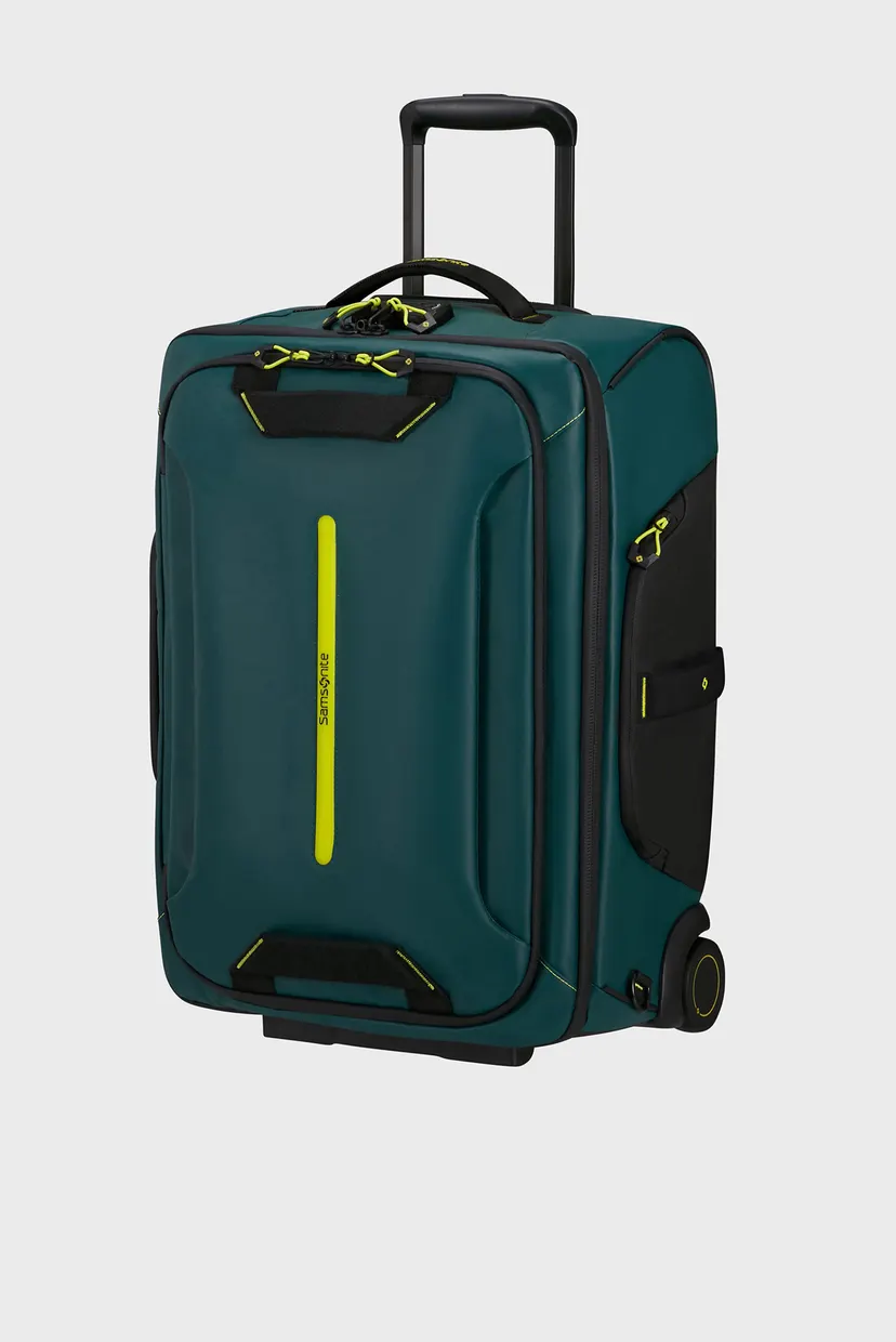 Темно-зелена валіза 55 см ECODIVER DARK TEAL/LIME 3