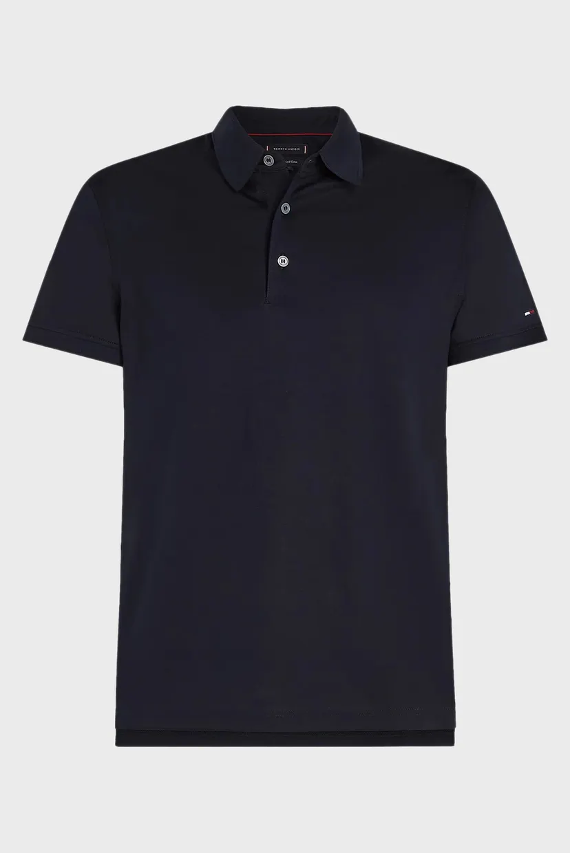 Мужское темно-синее поло DC MERCERIZED SLIM POLO 5