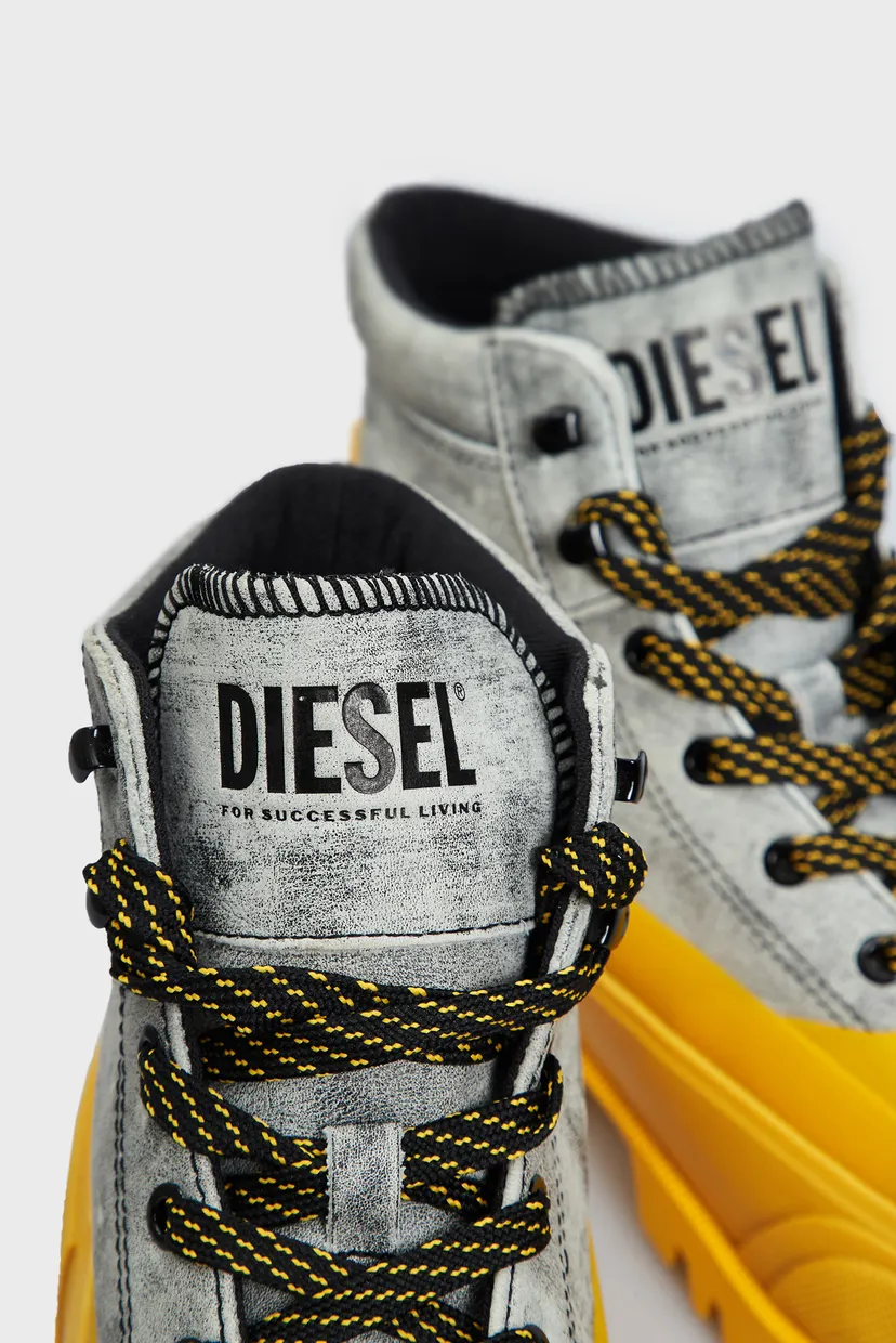 Мужские желтые кожаные ботинки D-HIKO BT X BOOTS Diesel Y03053