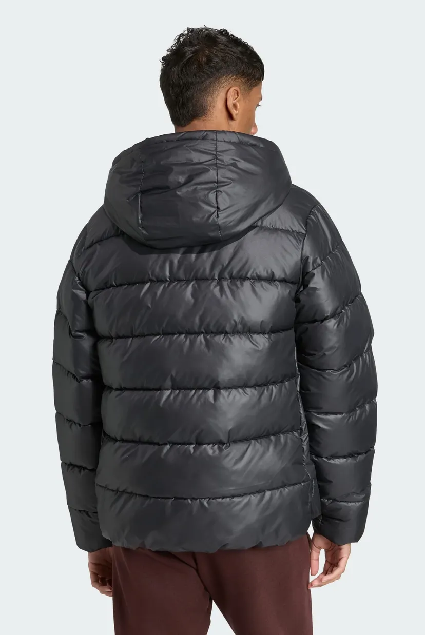 Чоловіча чорна куртка Essentials CLIMAWARM Synthetic Down Puffer Hooded 3