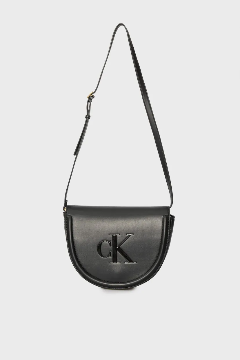 Женская черная сумка BOLD CK SADDLE 6