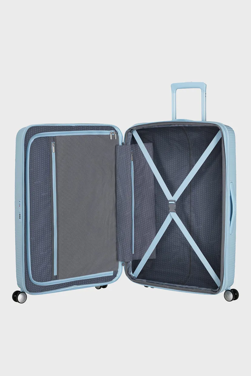 Голубой чемодан 77 см SOUNDBOX PASTEL BLUE 6