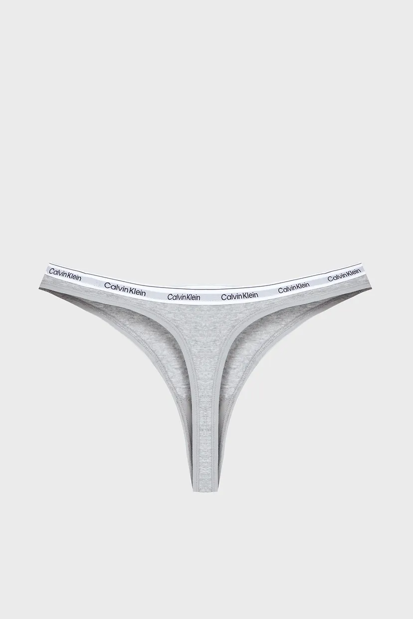Жіночі сірі трусики THONG 6