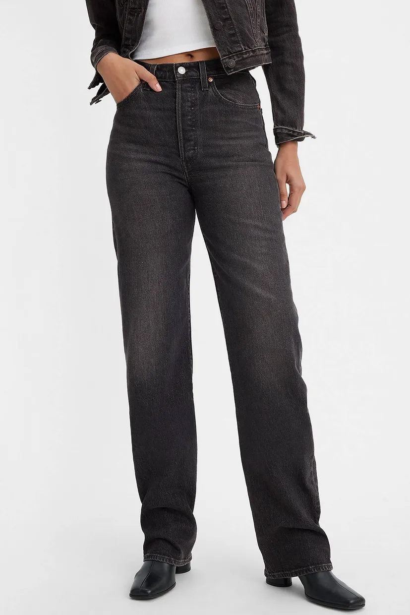 リミフゥ　20/-C Plain Stitch Chest Slit Tank Жіночі чорні джинси Ribcage Full Length Levi's® 79078;0011 — MD