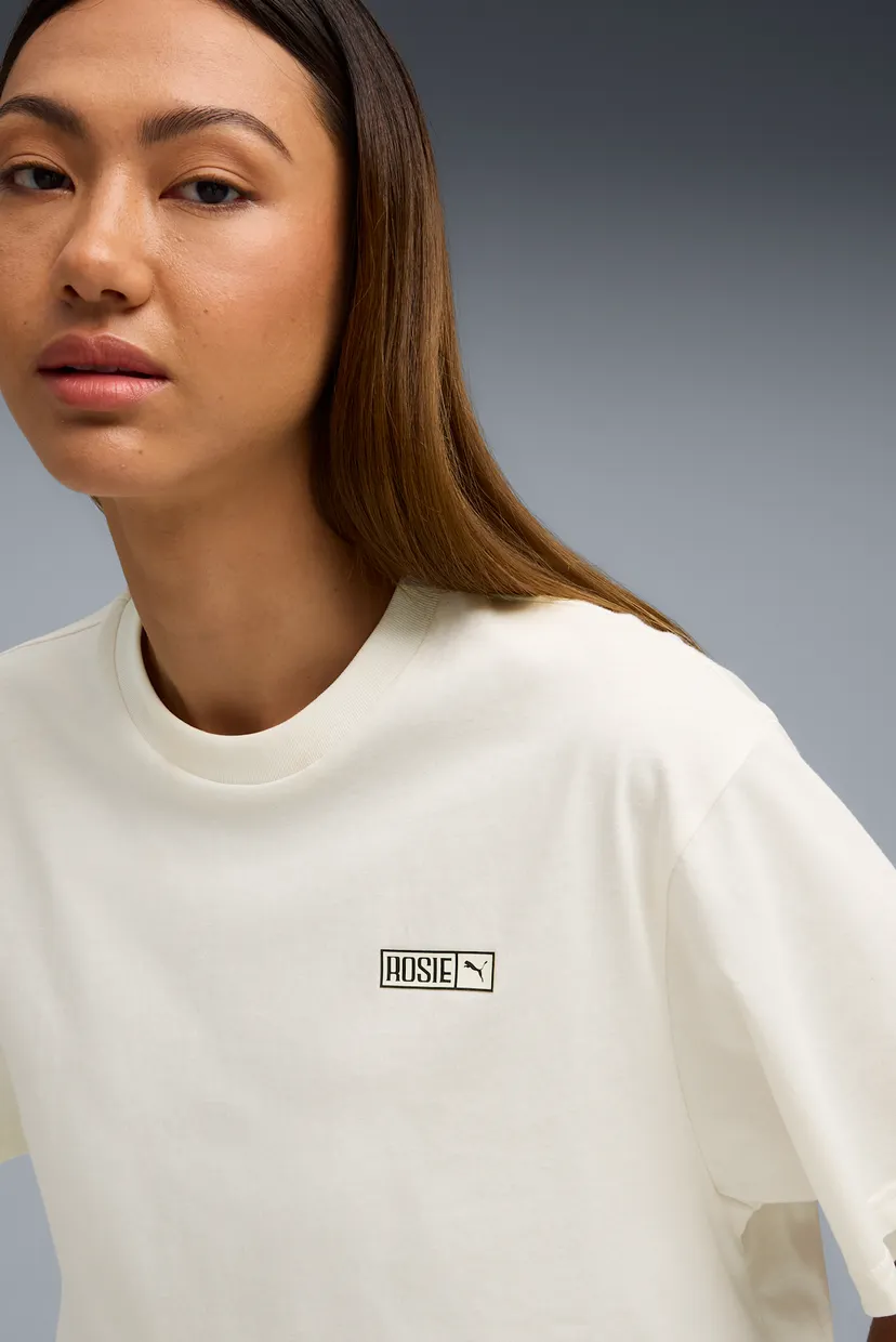 Женская белая футболка PUMA x ROSÉ Tee Women 4