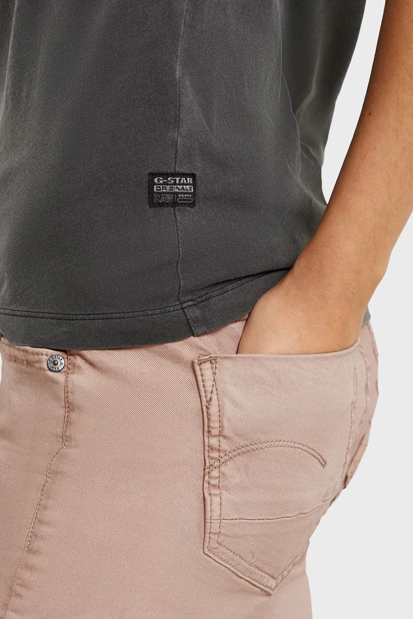 Женская черная футболка Overdyed eyben slim 5