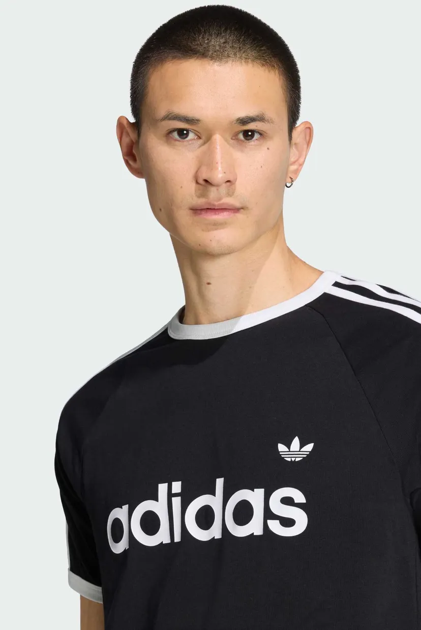 Чоловіча чорна футболка 3-STRIPES SLIM RINGER 4