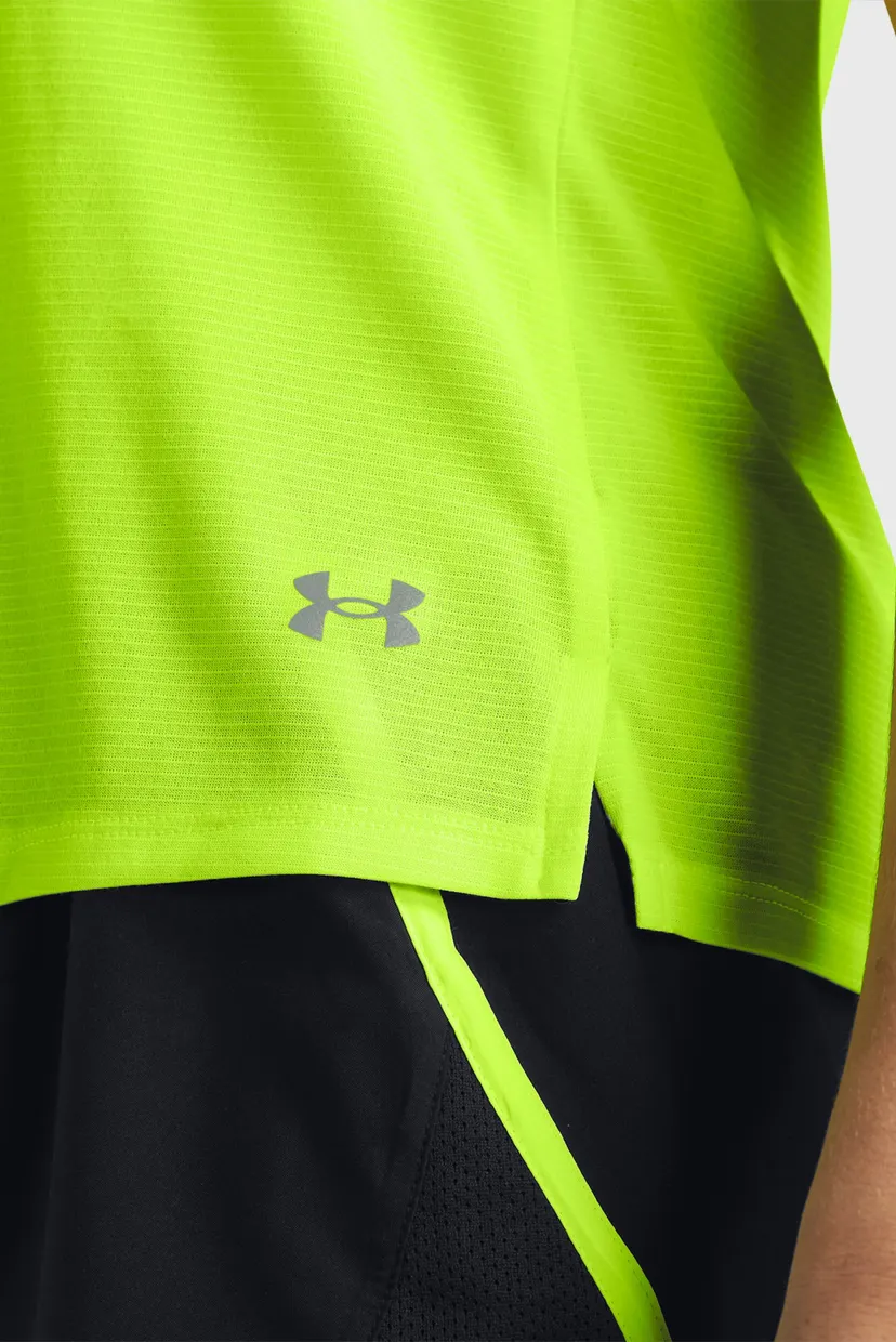 Жіноча жовта футболка UA LAUNCH SHORTSLEEVE 3