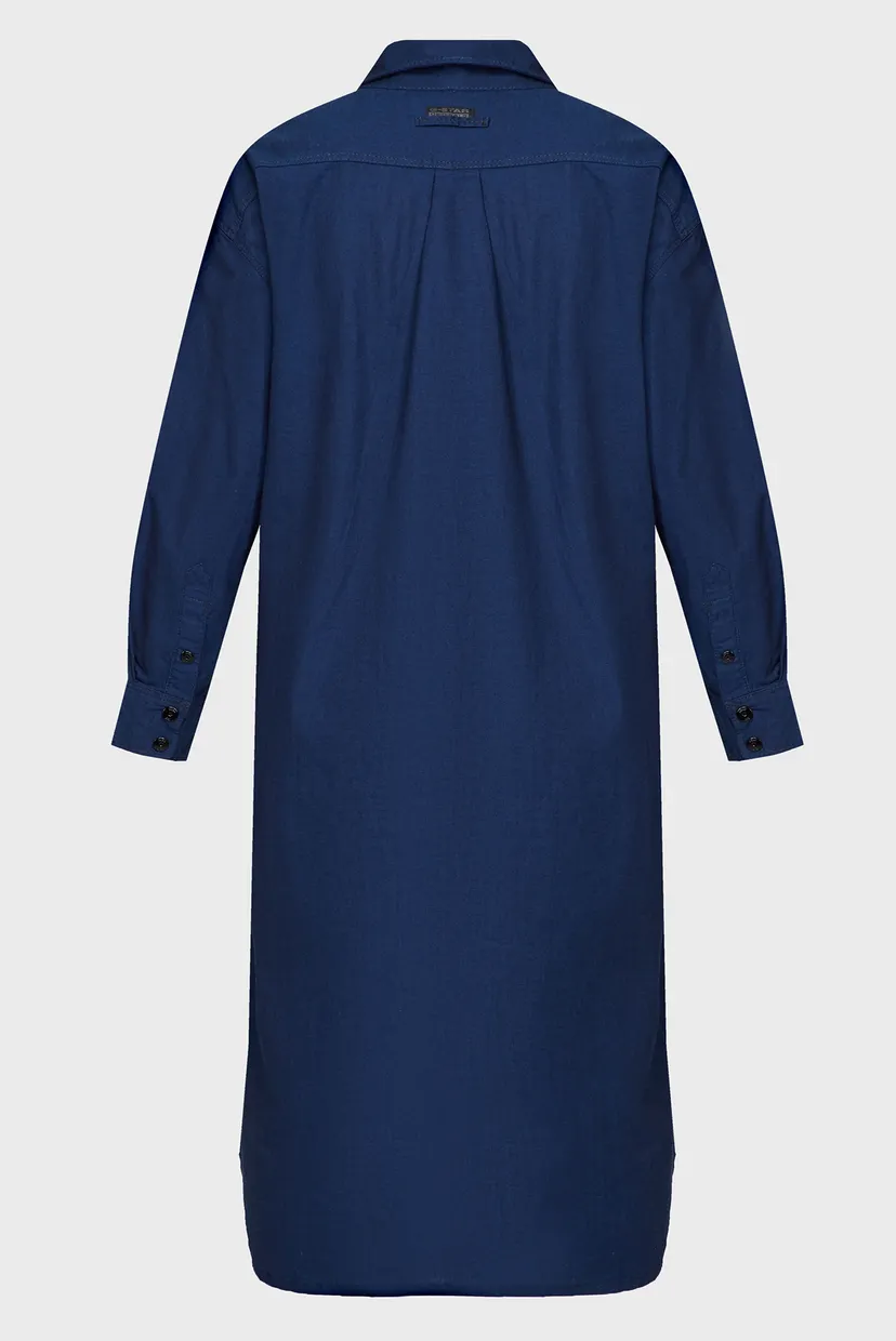 Женское темно-синее платье Long Western Shirt Dress EV 5