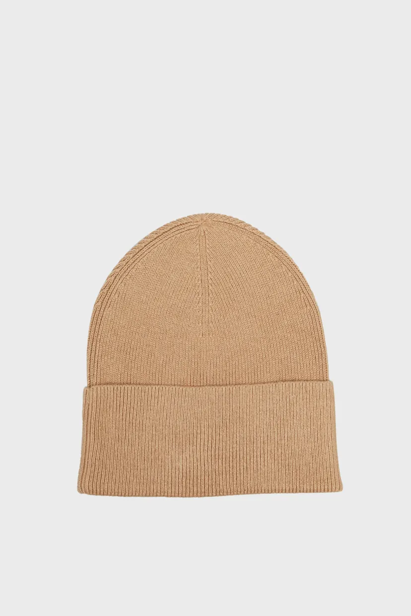 Жіноча бежева шапка ESSENTIAL FLAG BEANIE 3