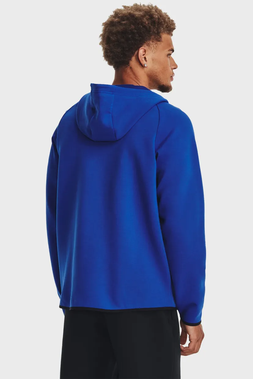 Мужское синее худи UA Unstoppable Flc Hoodie 3