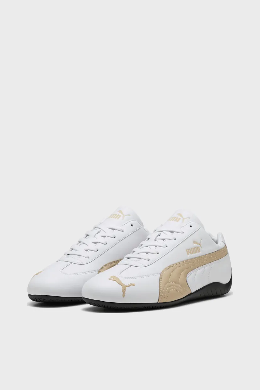 Белые кожаные кроссовки Speedcat Leather Sneakers Unisex 3