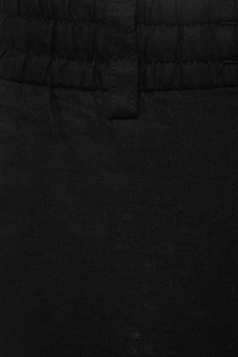 Чоловічі чорні лляні шорти Tapered 3