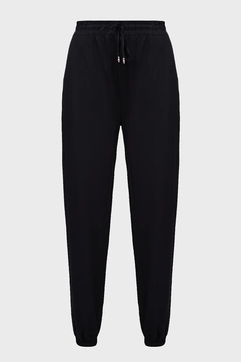 Женские черные спортивные брюки TAPERED POPLIN MIX PANTS 5