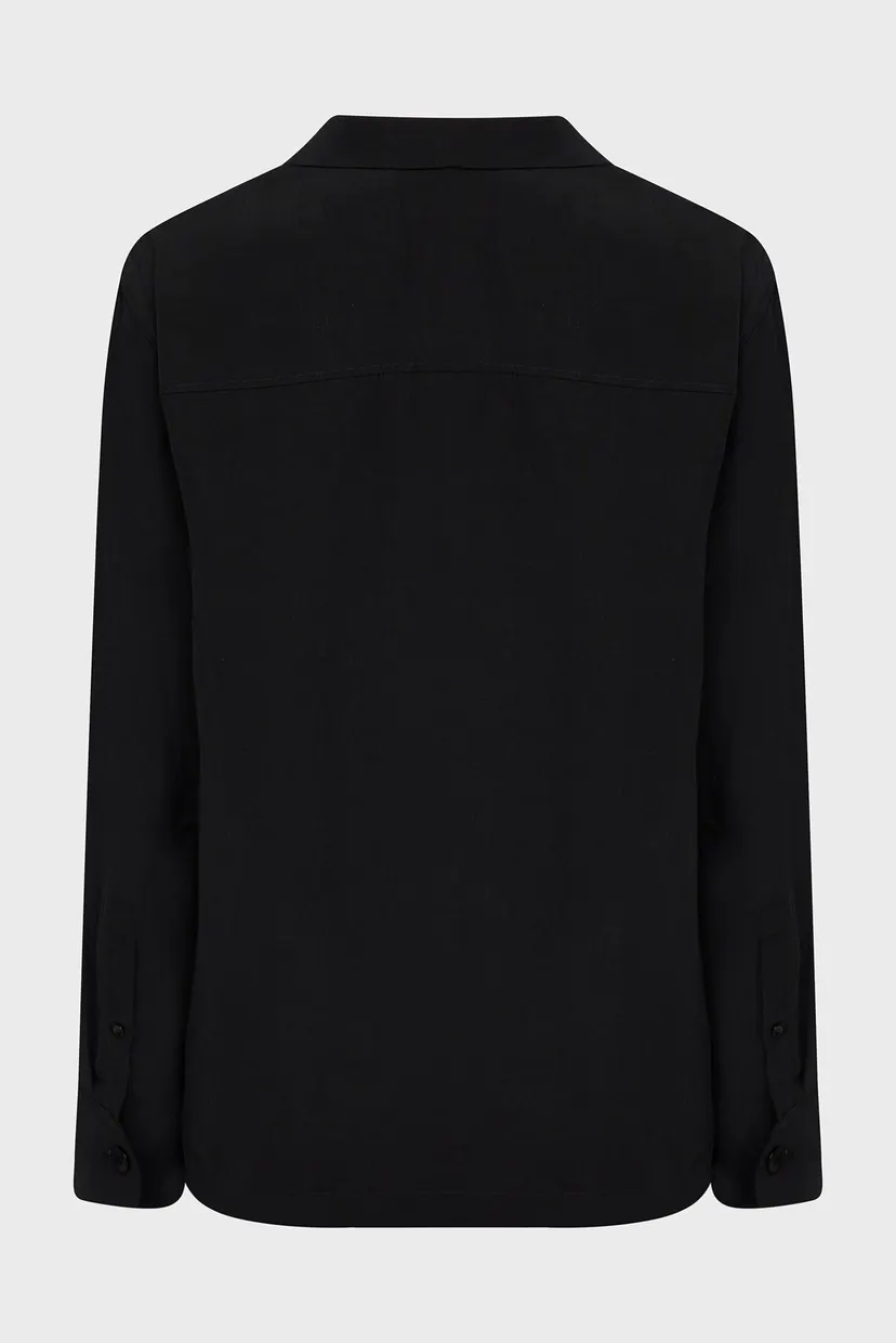 Мужской черный пиджак LINEN VISCOSE SHIRT BLAZER 7
