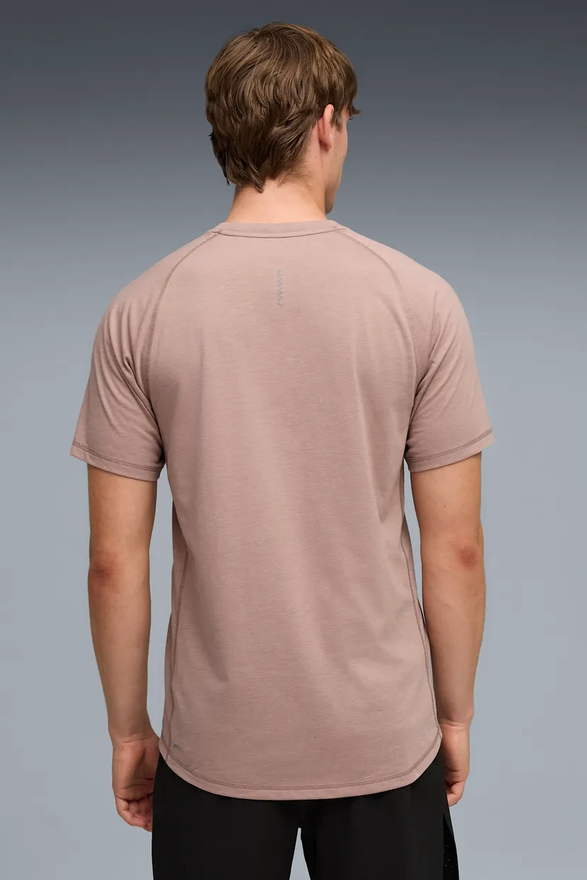 Чоловіча бежева футболка VELOCITY Tri-Blend Running Tee Men 3