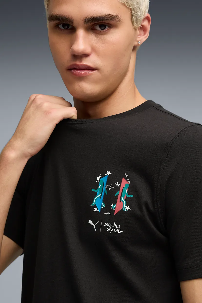 Чоловіча чорна футболка PUMA x SQUID GAME Tee Men 3