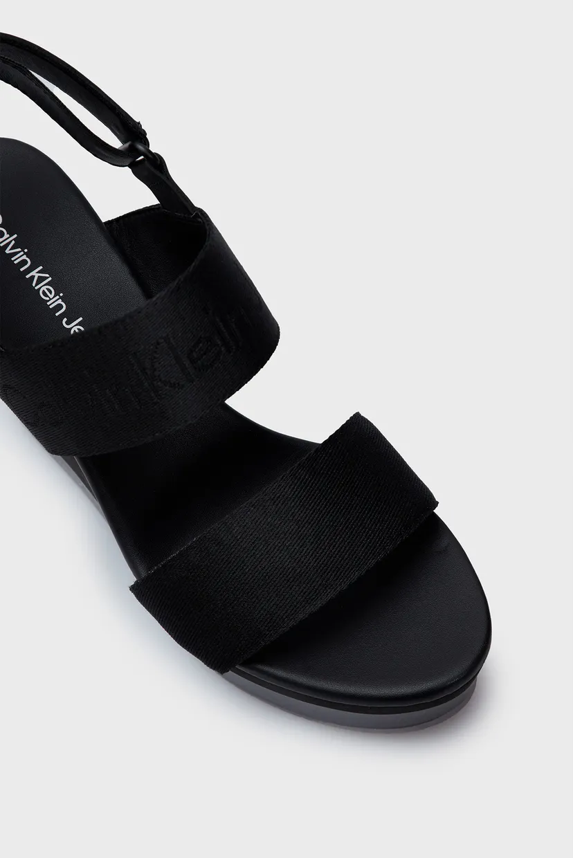 Жіночі чорні босоніжки WEDGE SANDAL WEBBING 4