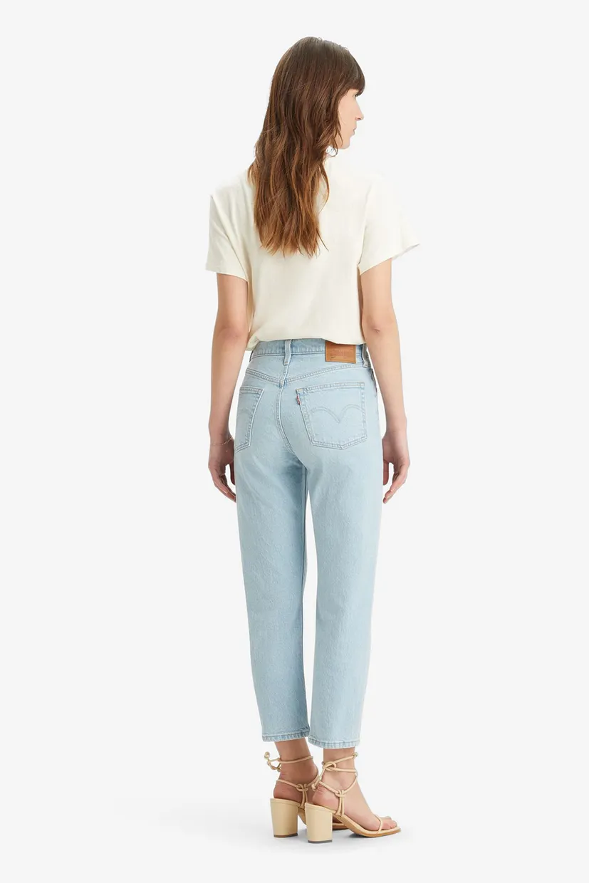 Жіночі блакитні джинси 501® Straight Crop 5