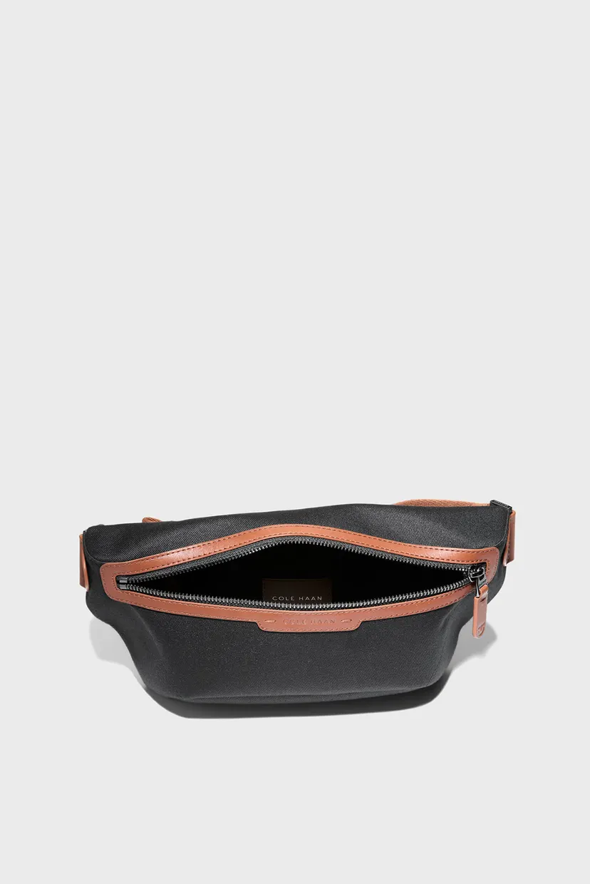 Мужская черная поясная сумка Judson Brushed Twill Crossbody Bag 4
