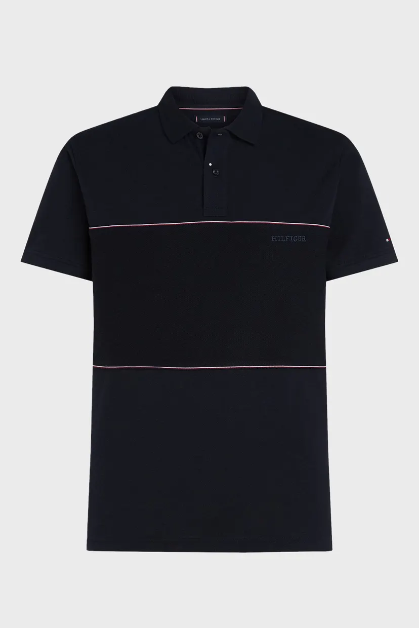 Мужское темно-синее поло GLOBAL STRIPE BLOCKING REG POLO 5