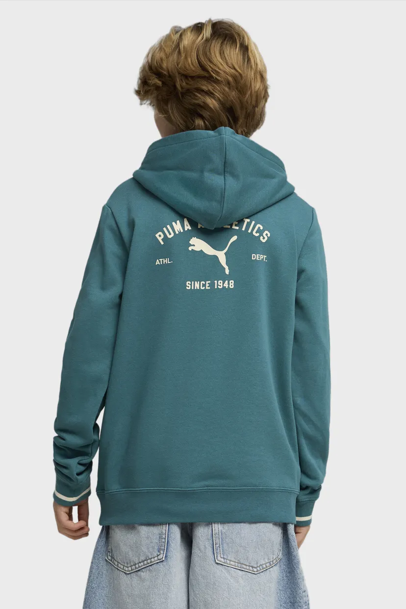 Дитяче бірюзове худі PUMA Class Graphic Hoodie Youth 3