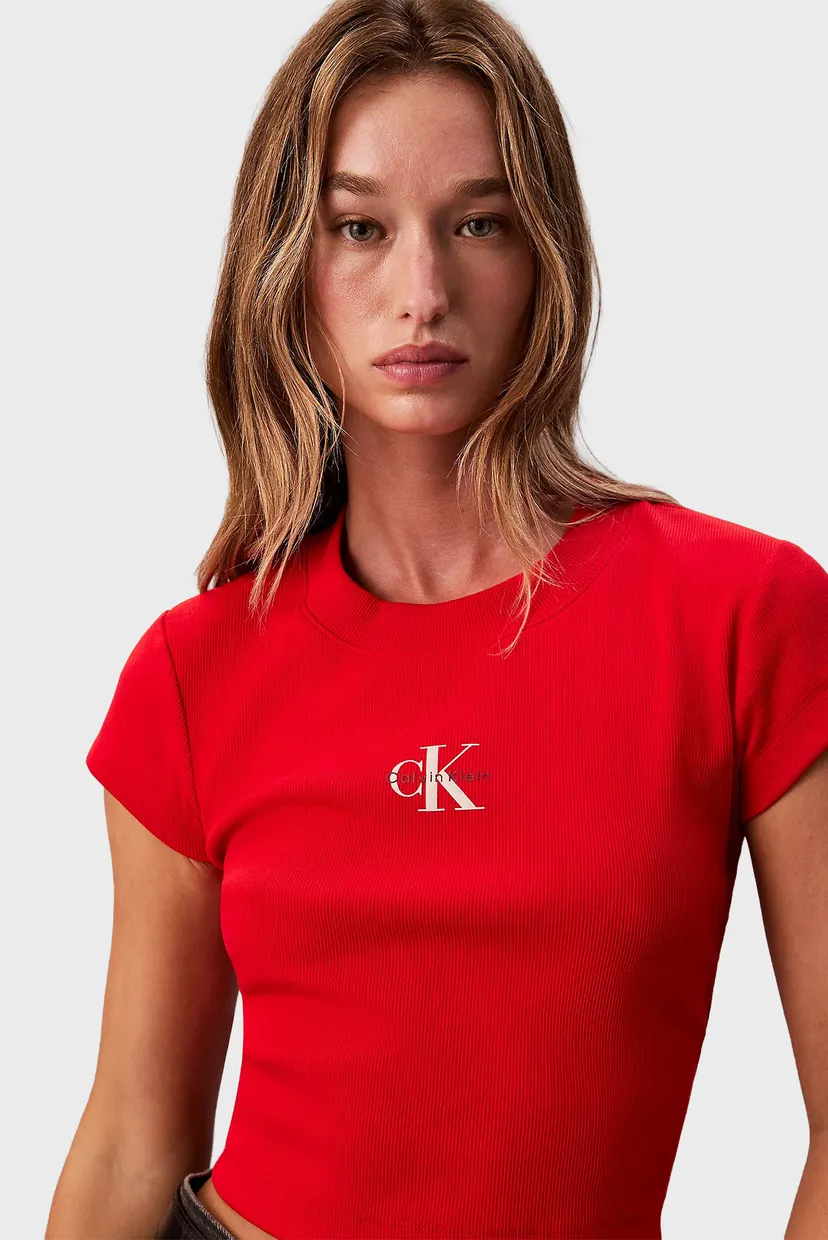 Жіноча червона футболка MONOGRAM BABY 4