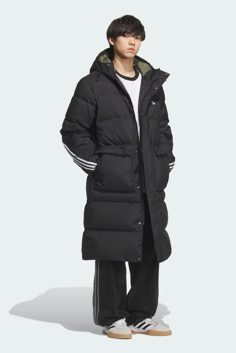Черная куртка 3-Stripes Long Down (унисекс) adidas KC2564 — MD-Fashion