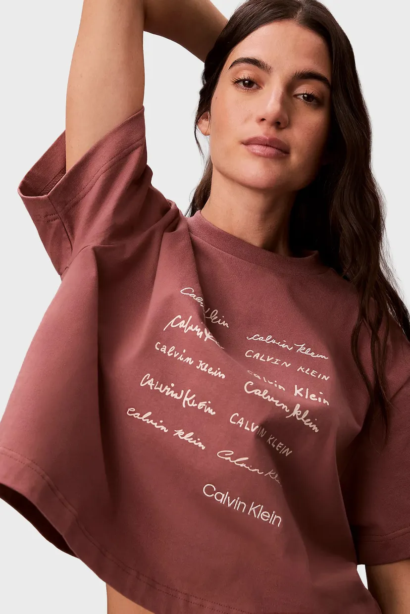 Жіноча коричнева футболка CROPPED BOXY GRAPHIC 5