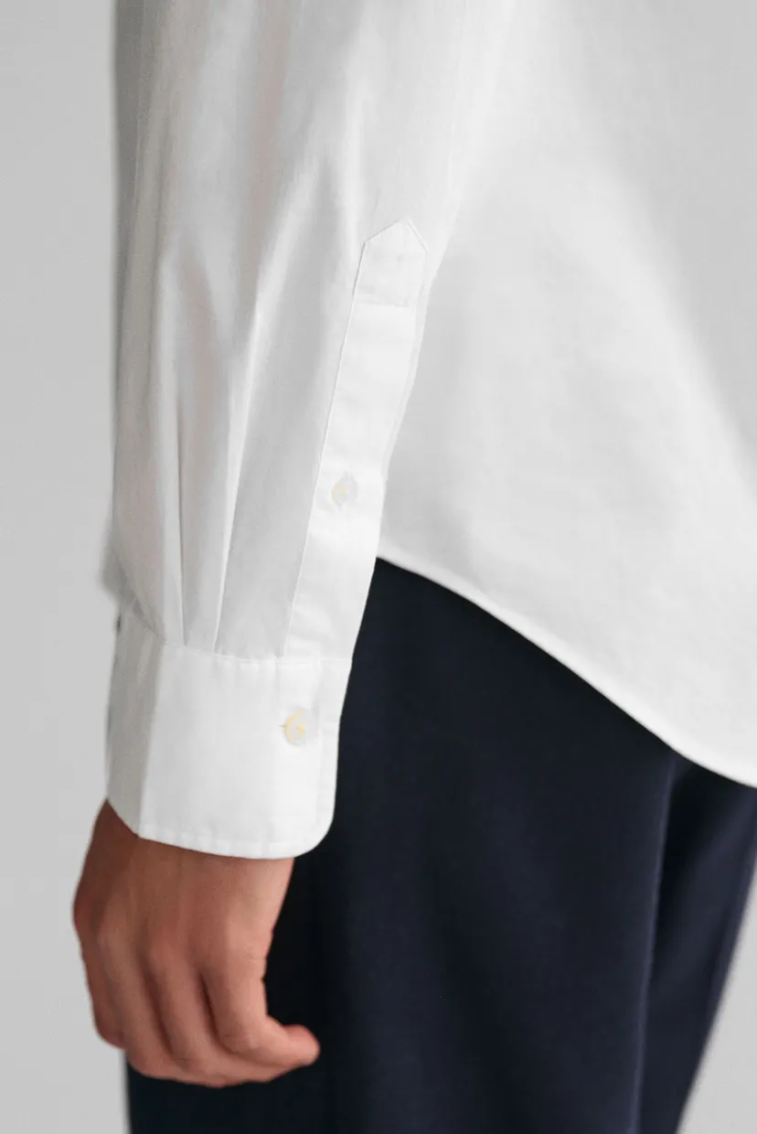 Мужская белая рубашка SLIM POPLIN 6