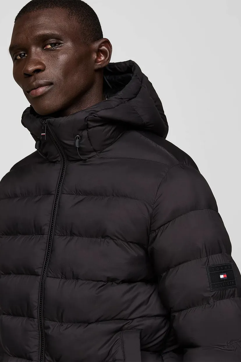 Мужская черная куртка MID WEIGHT HOODED JACKET 4