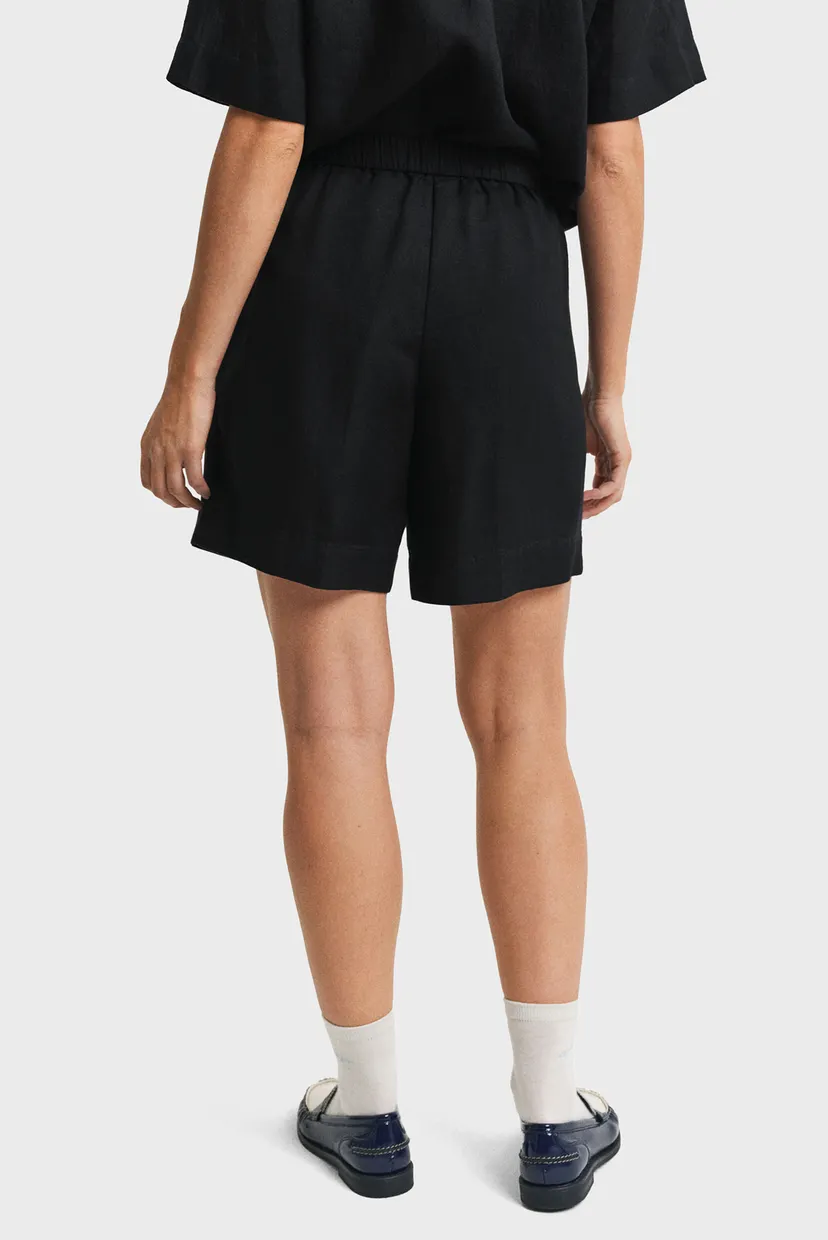 Жіночі чорні лляні шорти REL LINEN BLEND PULL ON SHORTS 3