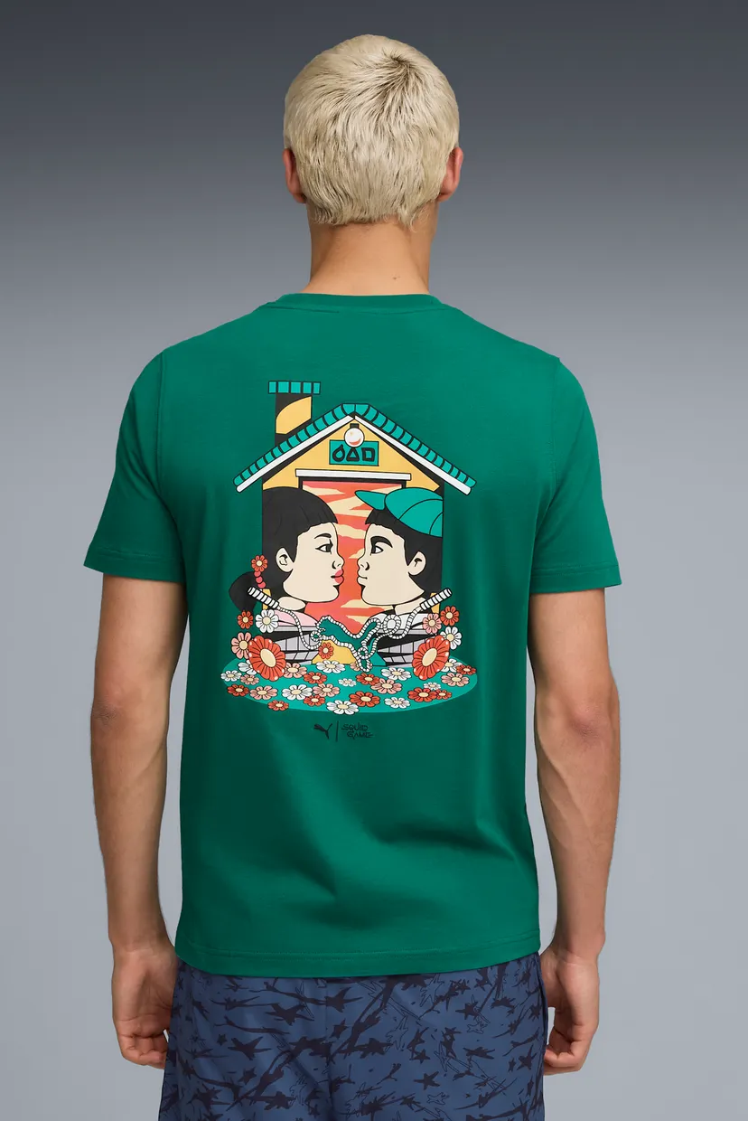 Чоловіча зелена футболка PUMA x SQUID GAME Tee Men 3