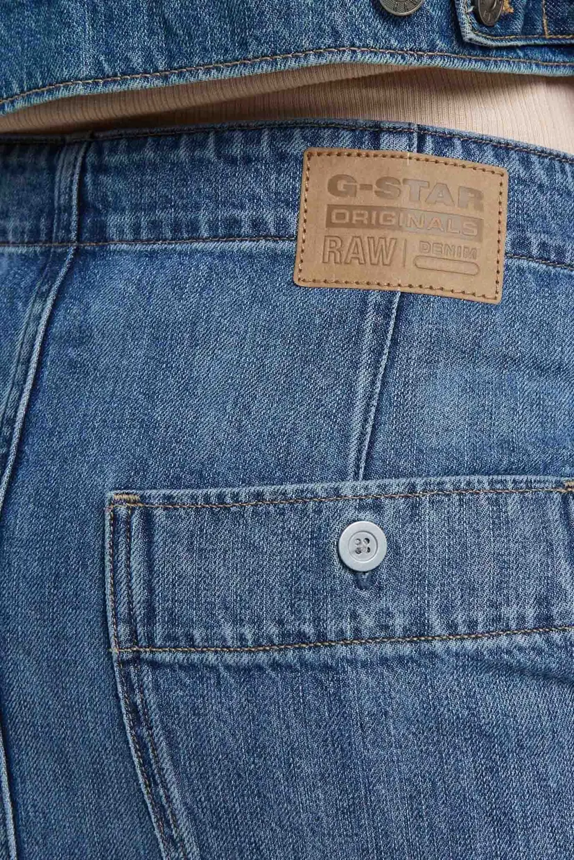 Женская синяя джинсовая юбка Belted Cargo Long 5