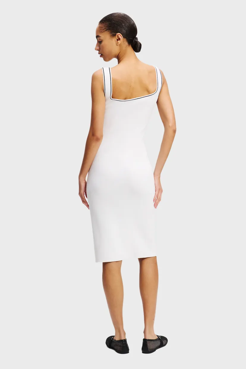 Женское белое платье KNIT BODYCON DRESS 3