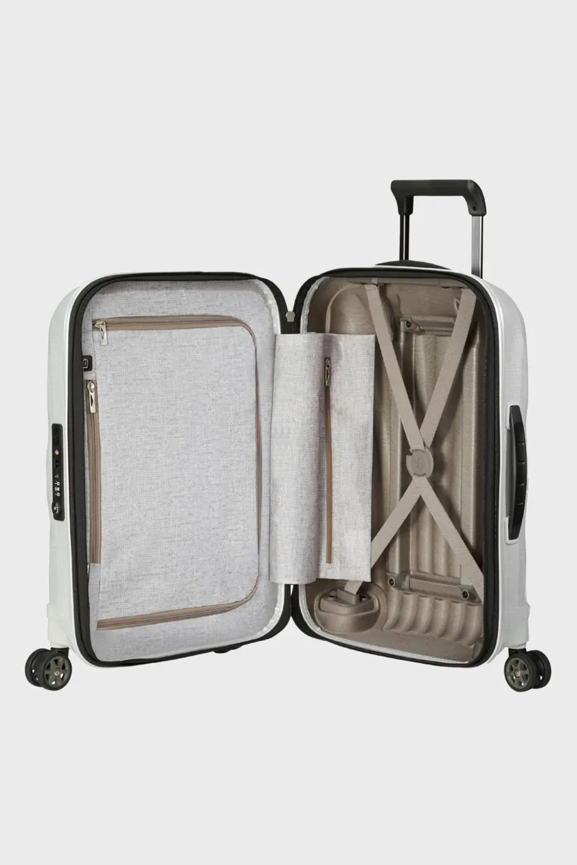Белый чемодан 55 см C-LITE WHITE 6