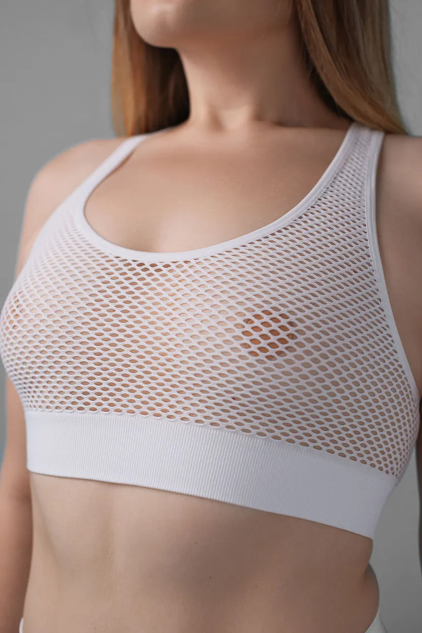 Женский белый топ 4