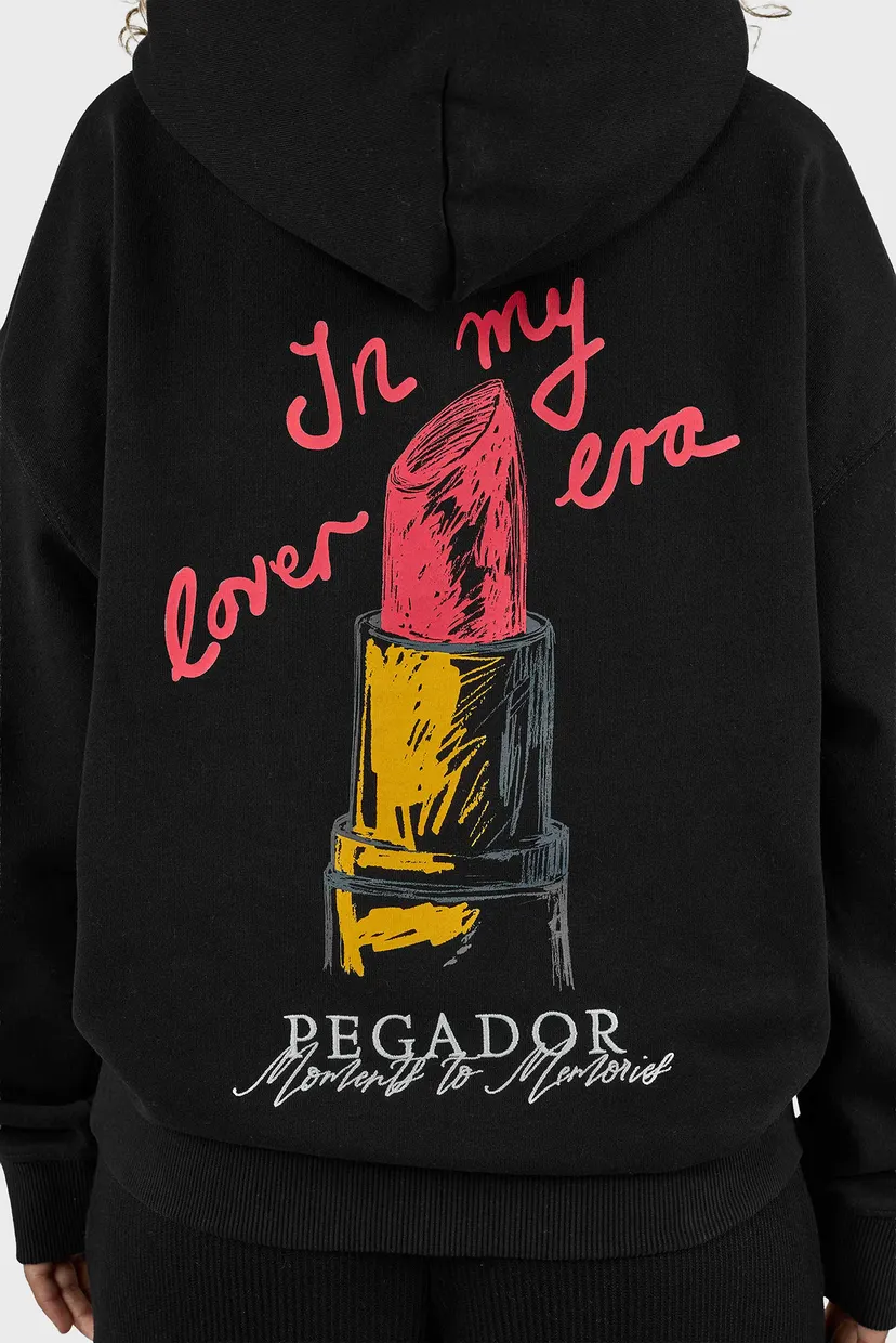 Женское черное худи Piana Oversized 5
