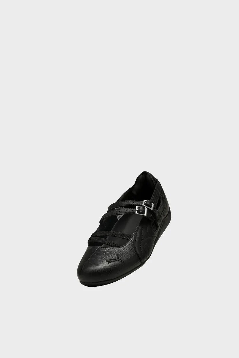Женские черные балетки Speedcat Ballet Croc Print Sneakers Women 5