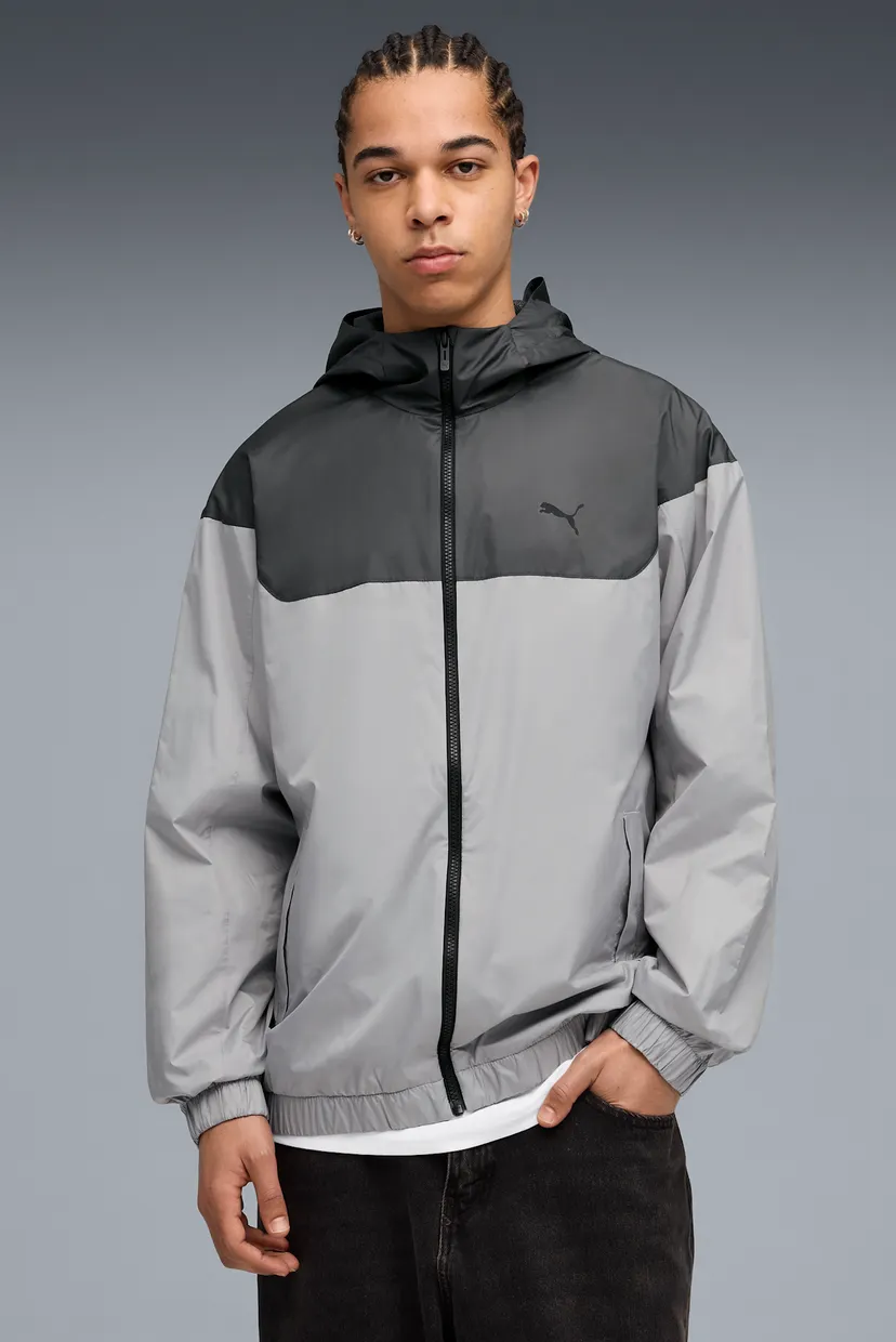 Мужская серая ветровка Essentials Relaxed Windbreaker Men PUMA