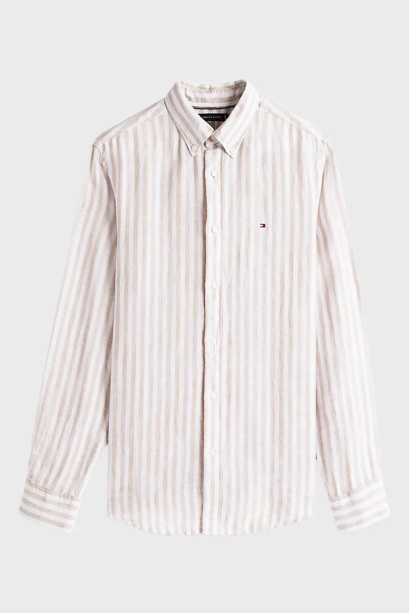 Чоловіча лляна сорочка у смужку LINEN ESSENTIAL STRIPE 5