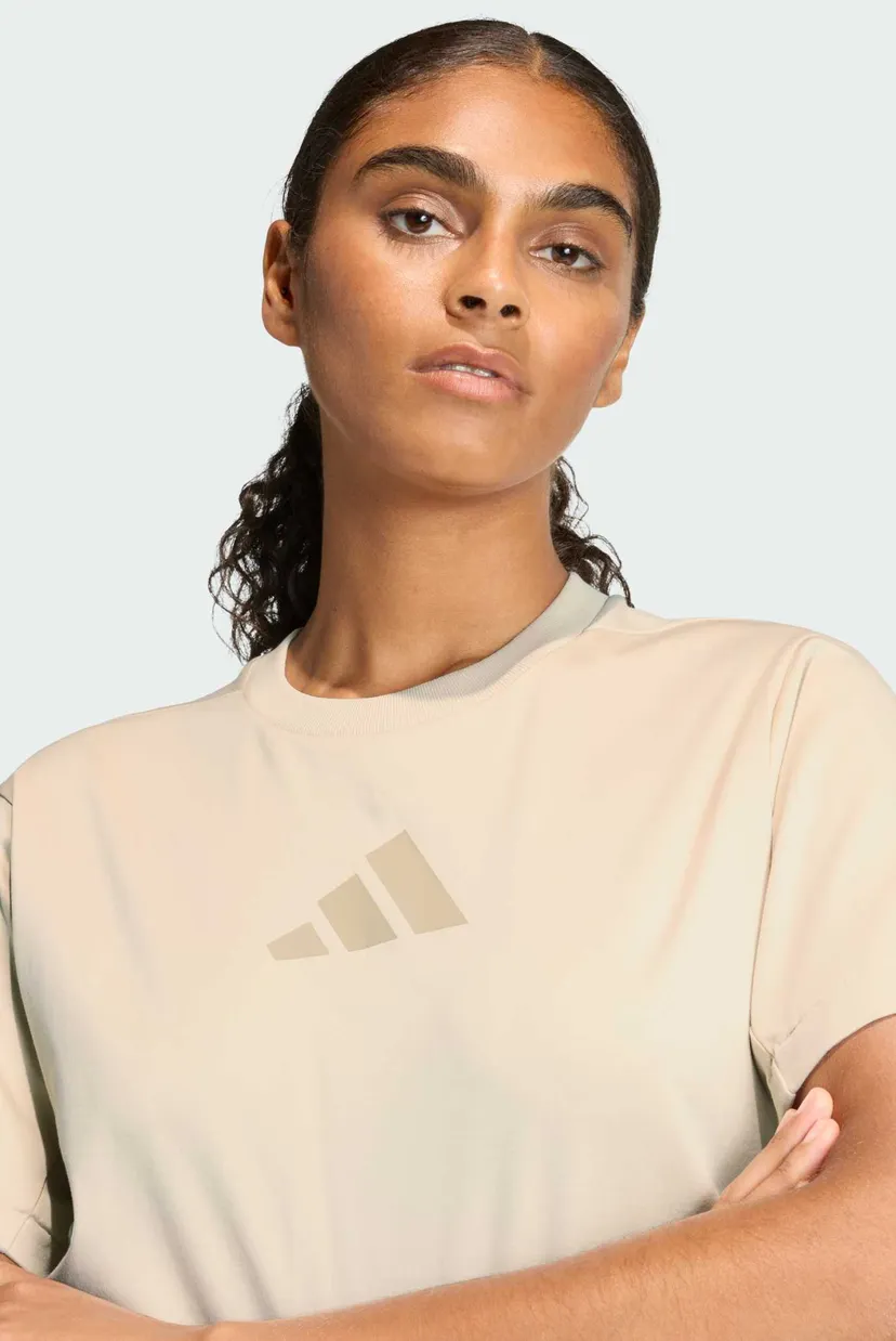 Женская бежевая футболка adidas Z.N.E. 4