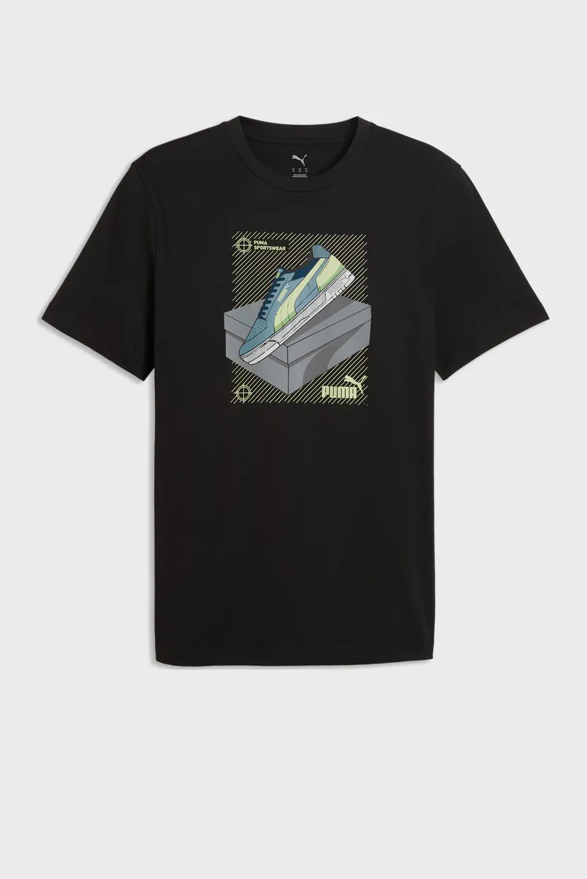 Мужская черная футболка Graphic Sneaker Tee Men 4