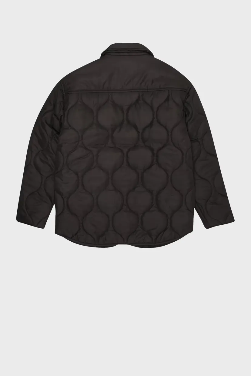 Детская черная рубашка-пальто QUILTED OVERSHIRT 5