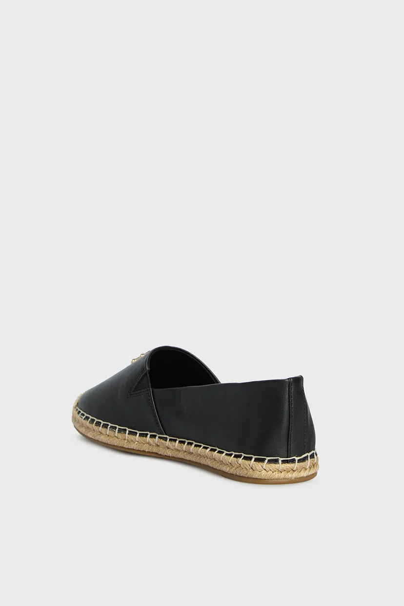 Жіночі чорні шкіряні еспадрилі TH LOGO LEATHER ESPADRILLE 5