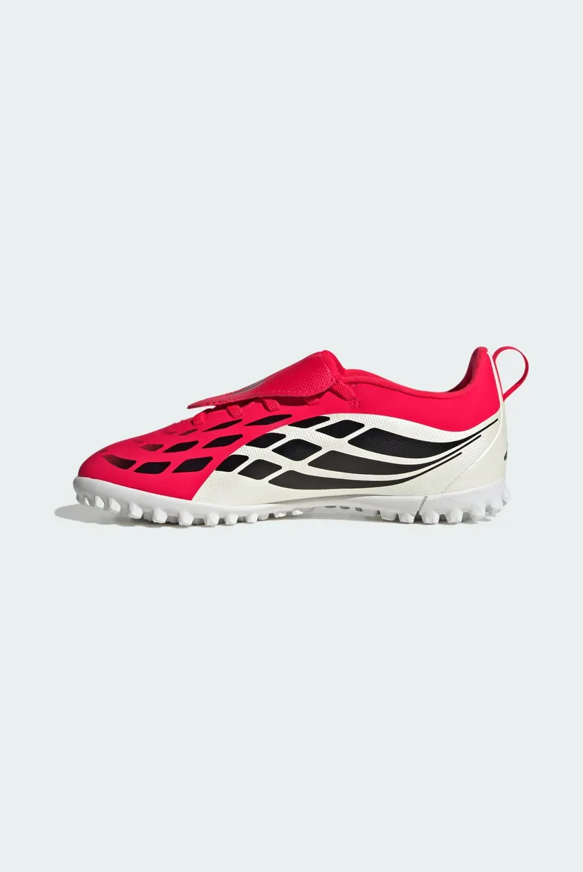 Детские красные сороконожки PREDATOR CLUB Fold-Over Tongue Elastic Laces Turf Kids 6
