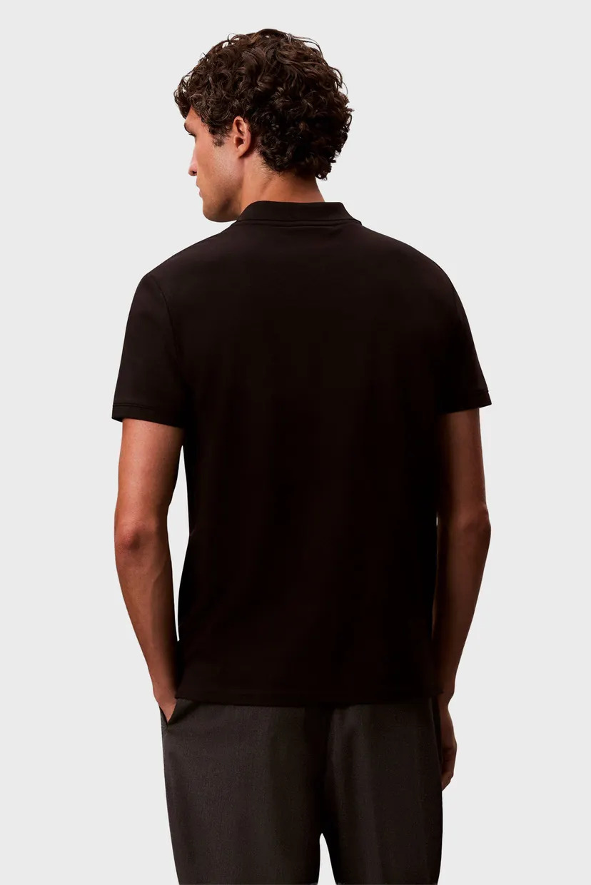 Мужское черное поло SLIM REFINED 3