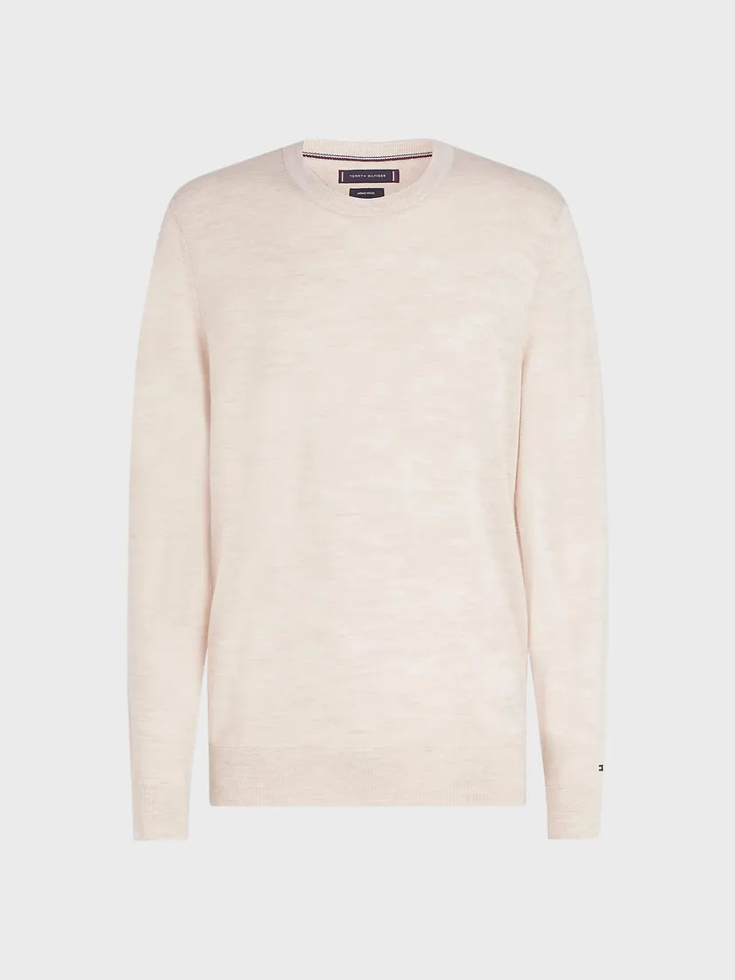Чоловічий бежевий вовняний джемпер DC FINE GAUGE MERINO CREW NK 6