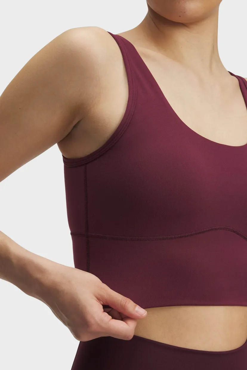 Женский бордовый топ Meridian Fitted Crop Tank 3