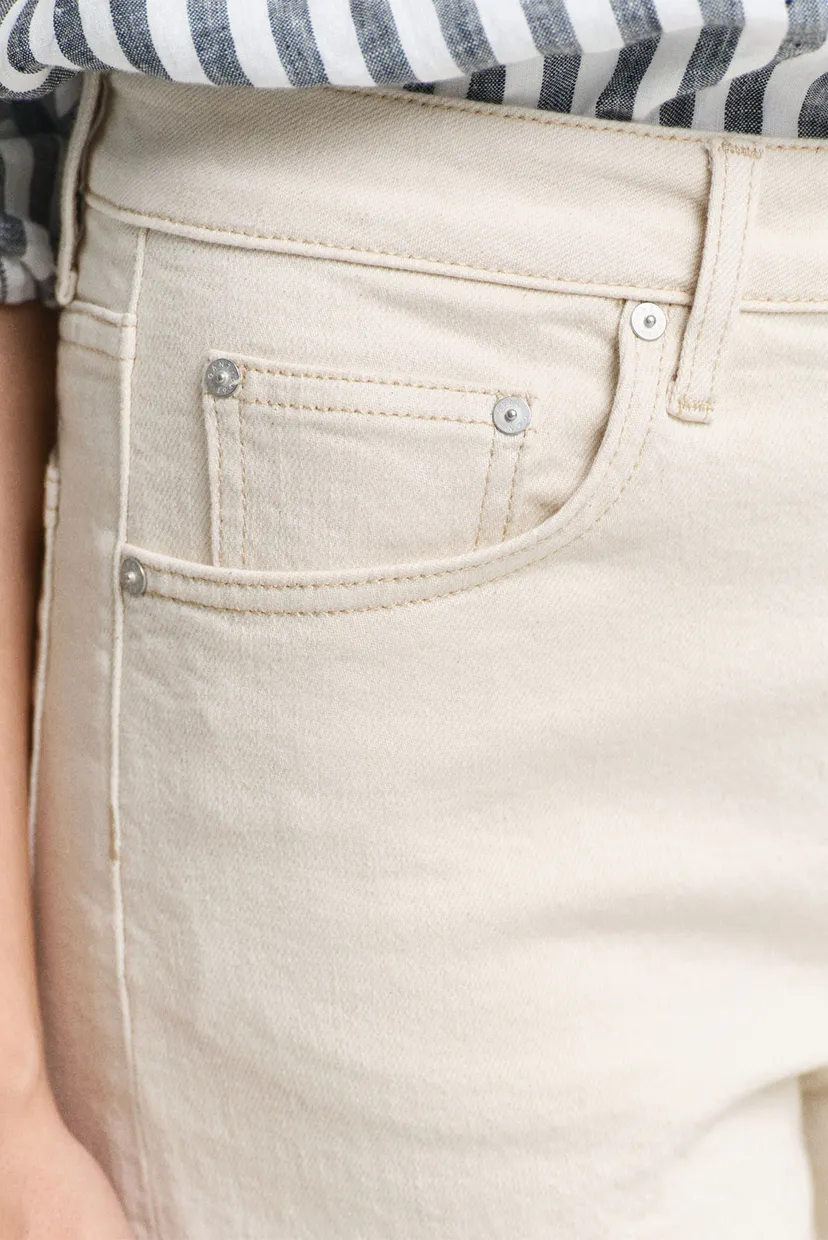 Жіночі білі джинси ECRU STRAIGHT LEG JEANS 4